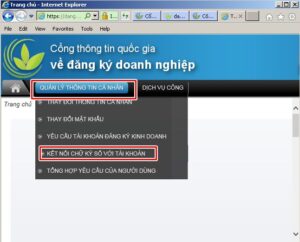 Hướng dẫn cập nhật chữ ký số trên hệ thống đăng ký kinh doanh