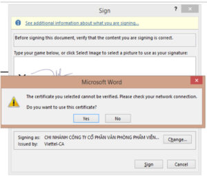 Hướng dẫn ký điện tử trên word