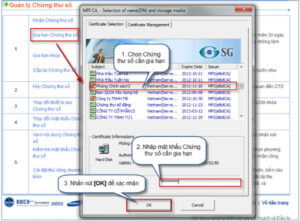 Hướng dẫn gia hạn chữ ký số đấu thầu qua mạng