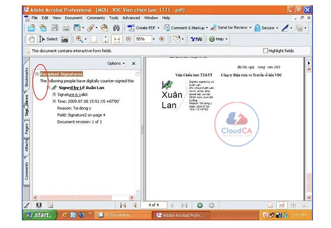 Ký điện tử file PDF